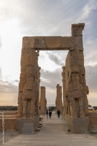 Ruin of ancient city Persepolis, Iran. Persepolis is a capital of the Achaemenid Empire. UNESCO declared Persepolis a World Heritage Site.