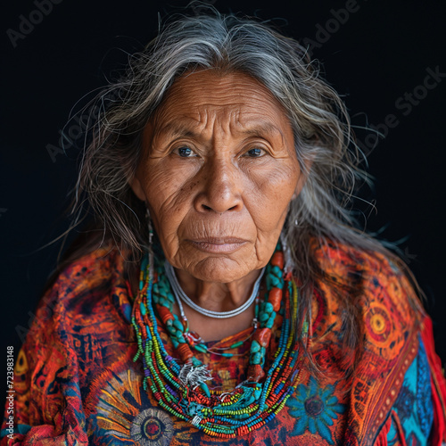 Mujer indigena de Guna Yala, Panama photo