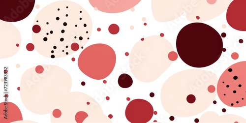 crimson polka dot, boho color palette, simple line, modern minimalist vector illustration pattern