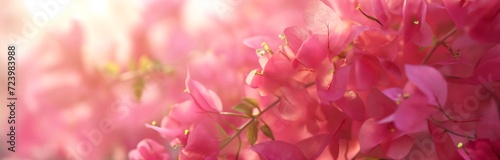 beautiful bougainvillea with fuchsia flowers at mediterranean