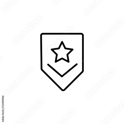 Vector icons of medals or army ranks. Simple design for graphics, logos, websites, social media, UI, mobile apps, EPS10