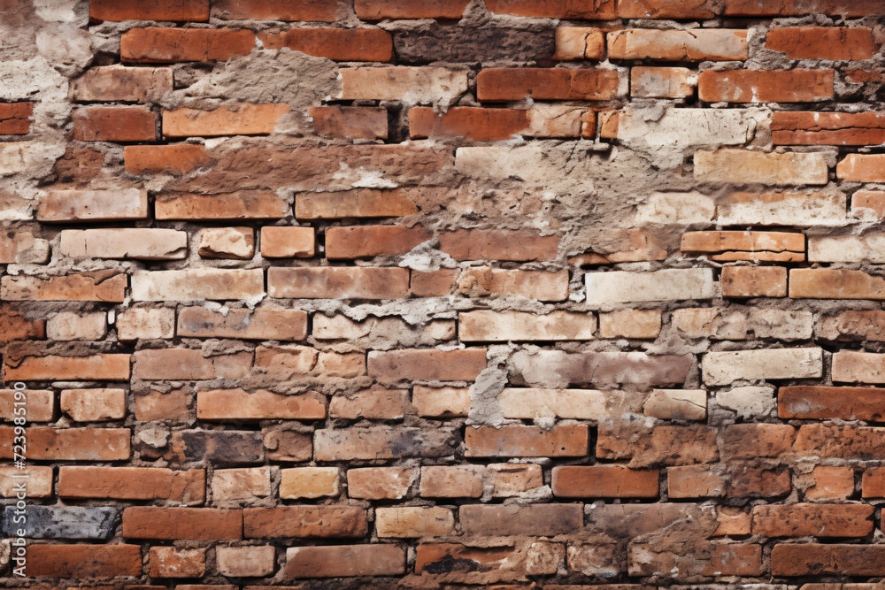 Brick wall background texture generated AI Brick wall background texture generated AI