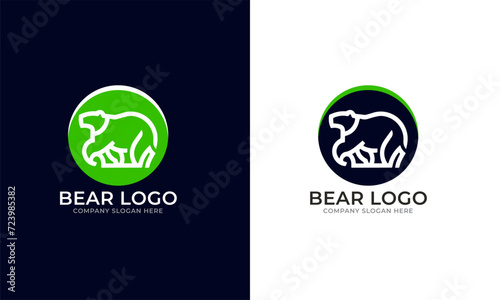 Teddy Bear animal drinking moon forest mountain hill fair bear logo royalty design template inspiration idea photo
