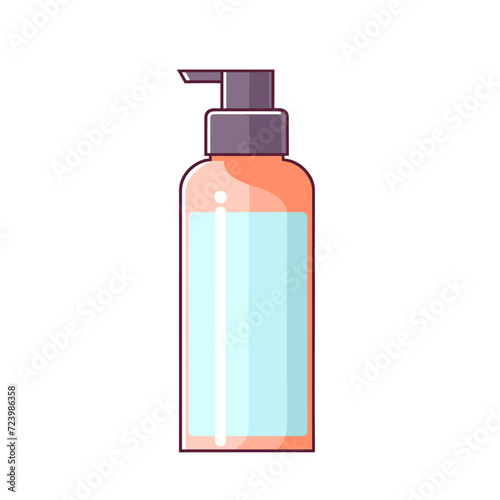 Vector bottle for cosmetic ad. Cartoon flat style cosmetic aerosol, deodorant or sprayer clear bottle package mockups isolated on white. trendy design