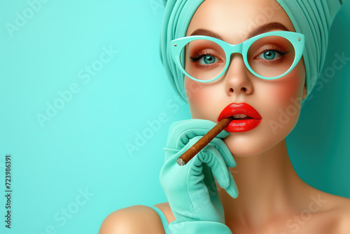 woman with a cigar