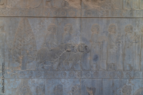 Ruin of ancient city Persepolis  Iran. Persepolis is a capital of the Achaemenid Empire. UNESCO declared Persepolis a World Heritage Site.