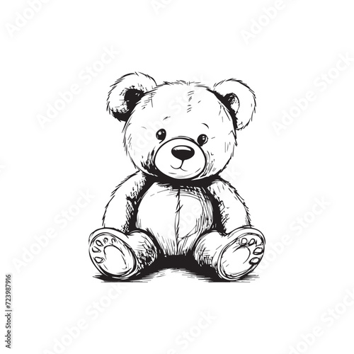 hand drawn teddy bear