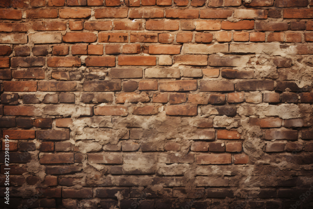 Brick wall background texture generated AI Brick wall background texture generated AI