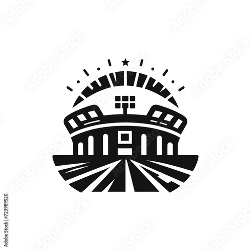 Stadium with scoreboard icon, Stadium with scoreboard icon, Arena sports stadium icon