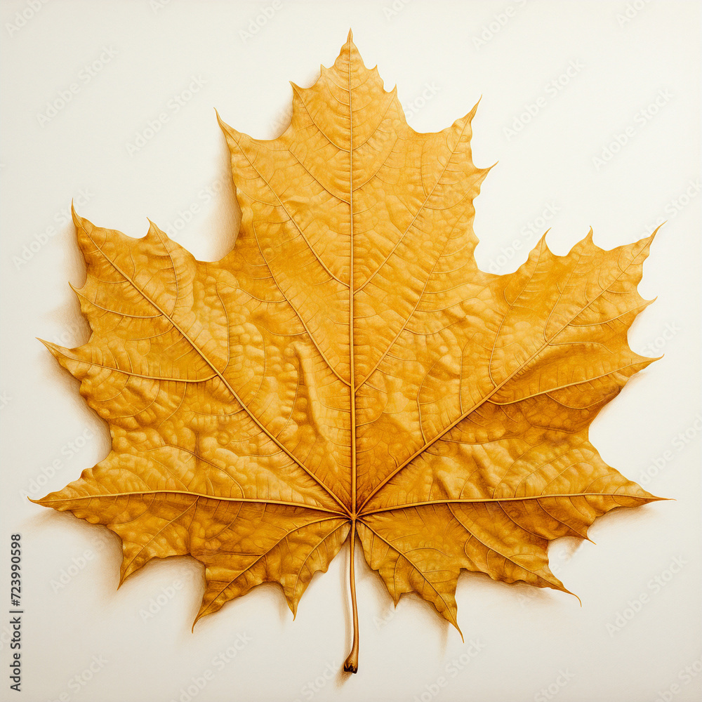 leaf, isolated, yellow autumn leaf on the white background leaf, isolated, yellow autumn leaf on the white background