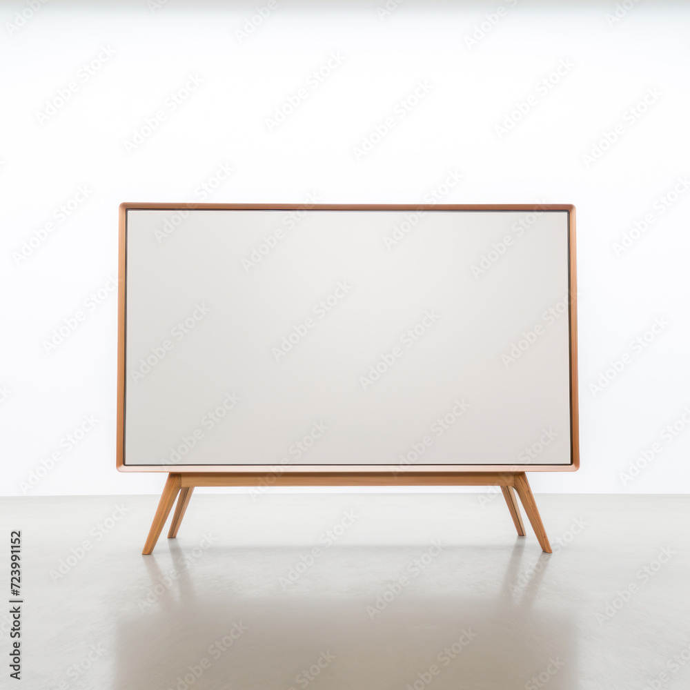 Hd tele vision empty screen with wooden frame Hd tele vision empty screen with wooden frame