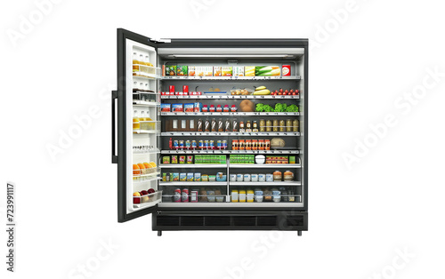 Commercial Refrigerator , Glass door refrigerator isolated on Transparent background.
