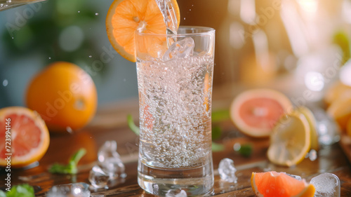 Refreshing citrus water.