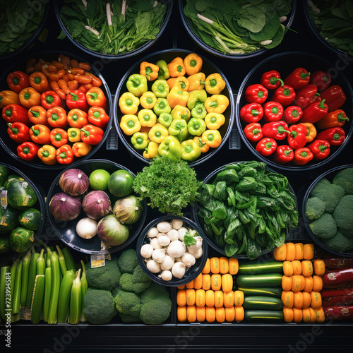 fresh vegetables in the super market