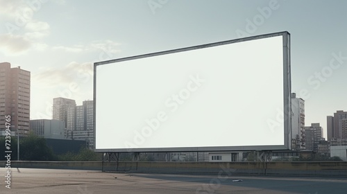 white transparent blank billboard on the street