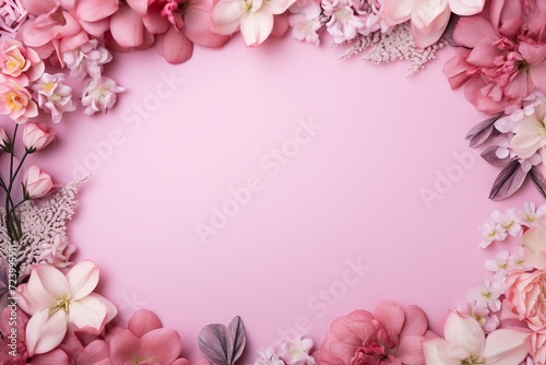 Trendy pastel pink blossom minimal background