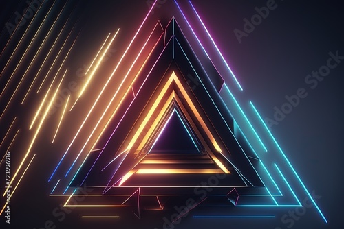 Neon Triangle Generative AI
