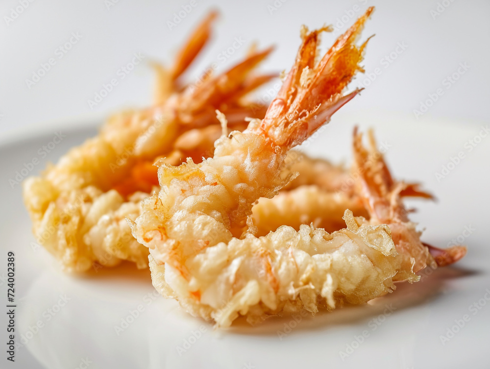 Tempura isolated on white background in minimalist style. Tempura isolated on white background in minimalist style.