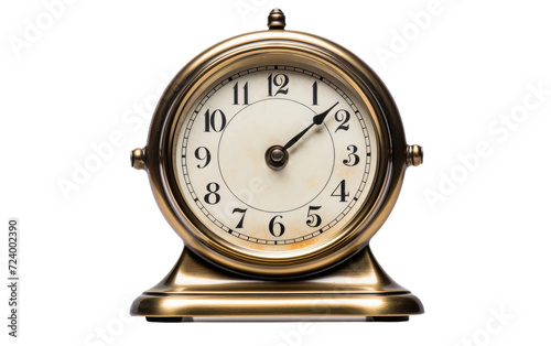 Vintage Brass Desk Clock, Best Brass Desk Clock isolated on Transparent background.