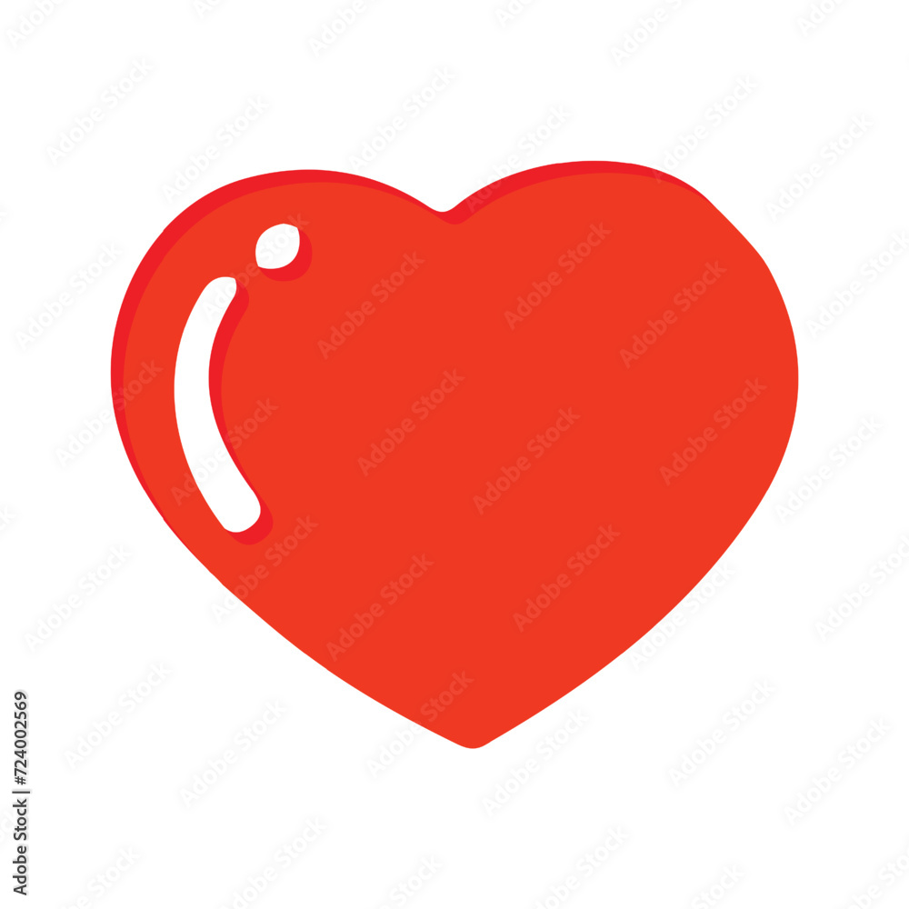 Love Heart icon. Heart icon vector isolated with background