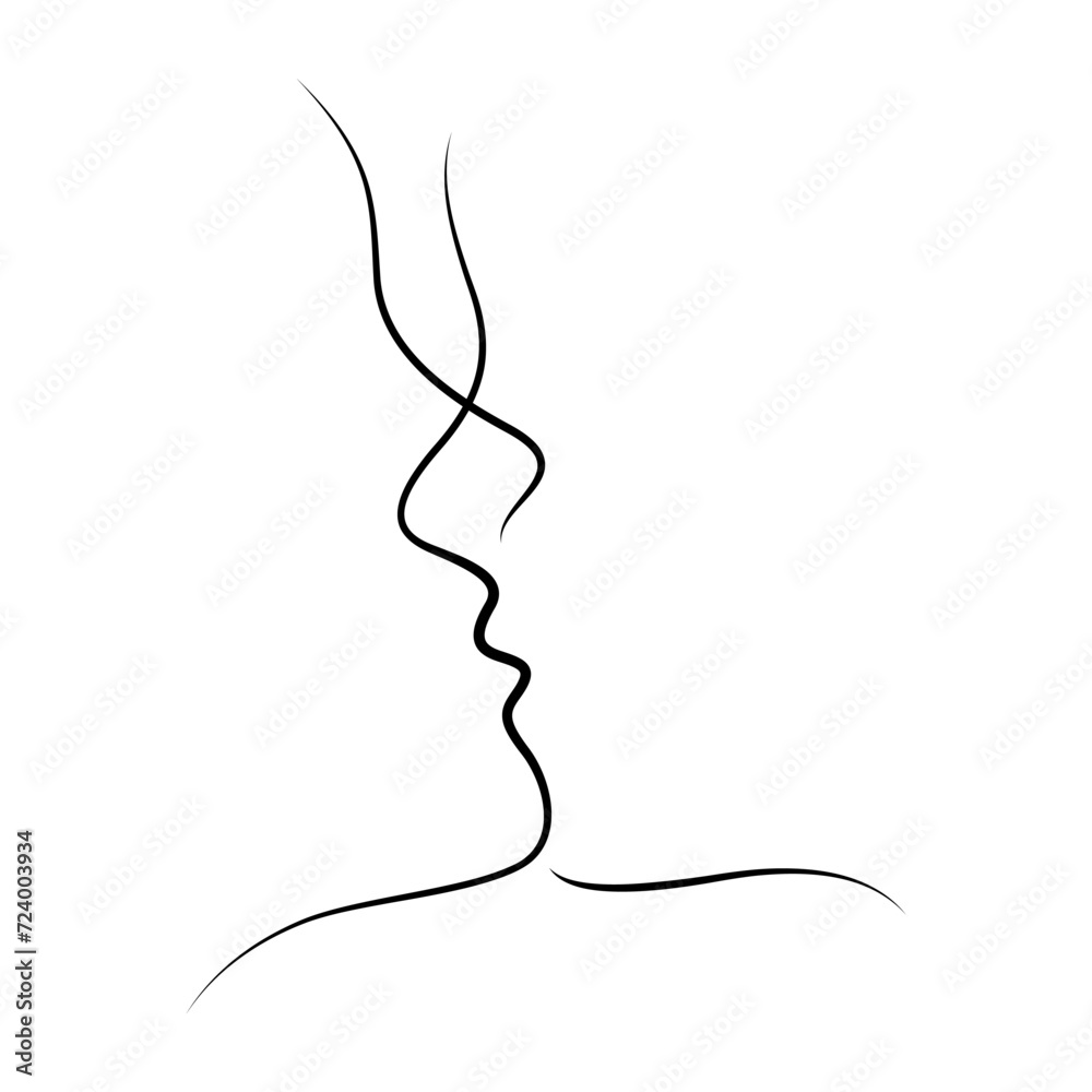 couple kissing romantic scene flourish art illustration couple kissing romantic scene flourish art illustration