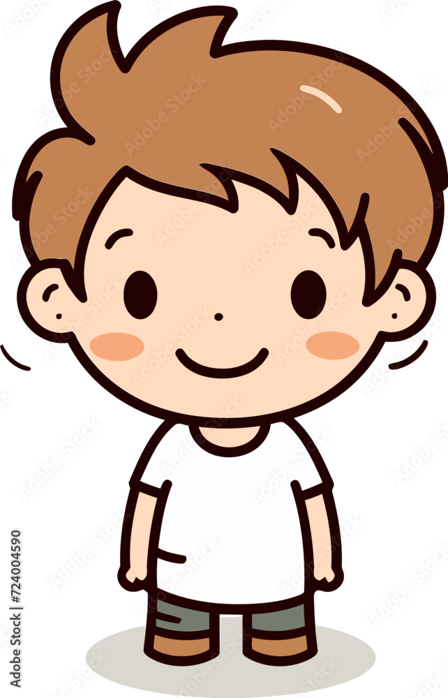Cheerful Expressions Vector Boy Design Vector Illustration of a Vibrant Boy