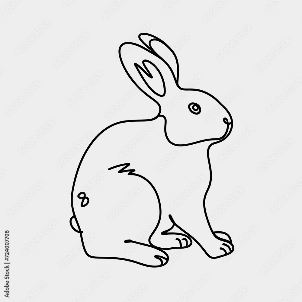 Obraz premium cute rabbit sketch design 
