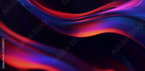 Abstract background wave of iridescent colors. dark purple, red blue.