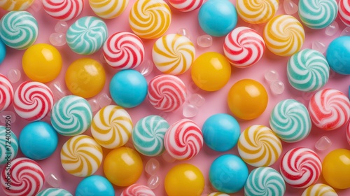 Background of many colorful candies