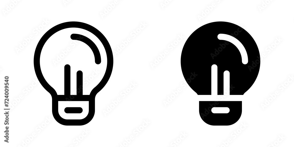 Editable lightbulb, idea vector icon. Part of a big icon set family. Perfect for web and app interfaces, presentations, infographics, etc Editable lightbulb, idea vector icon. Part of a big icon set family. Perfect for web and app interfaces, presentations, infographics, etc
