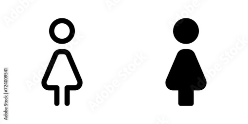 Editable female restroom vector icon. Part of a big icon set family. Perfect for web and app interfaces, presentations, infographics, etc