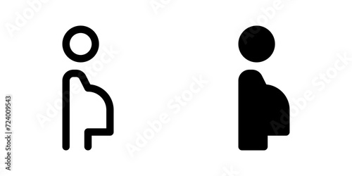 Editable pregnant woman priority seat vector icon. Part of a big icon set family. Perfect for web and app interfaces, presentations, infographics, etc