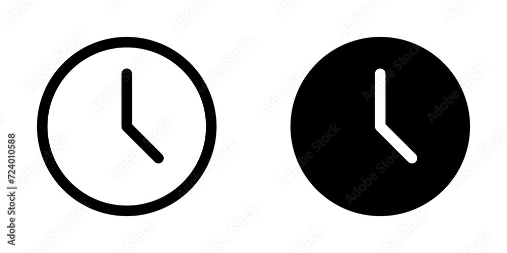 Editable vector time, analog clock icon. Part of a big icon set family. Perfect for web and app interfaces, presentations, infographics, etc Editable vector time, analog clock icon. Part of a big icon set family. Perfect for web and app interfaces, presentations, infographics, etc