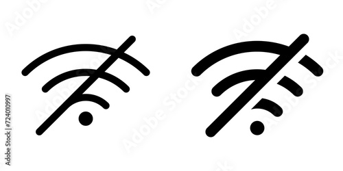 Editable vector no wifi access signal icon. Part of a big icon set family. Perfect for web and app interfaces, presentations, infographics, etc photo