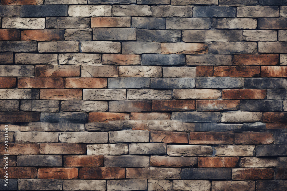 Brick wall background texture generated AI
