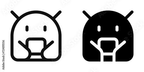 Editable vector robot icon. Part of a big icon set family. Perfect for web and app interfaces, presentations, infographics, etc