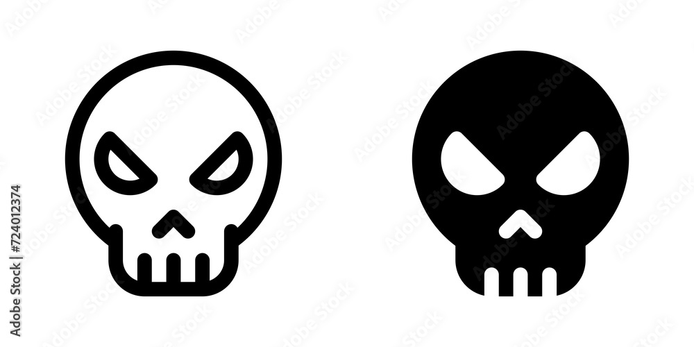 Editable vector danger skull icon. Part of a big icon set family. Perfect for web and app interfaces, presentations, infographics, etc