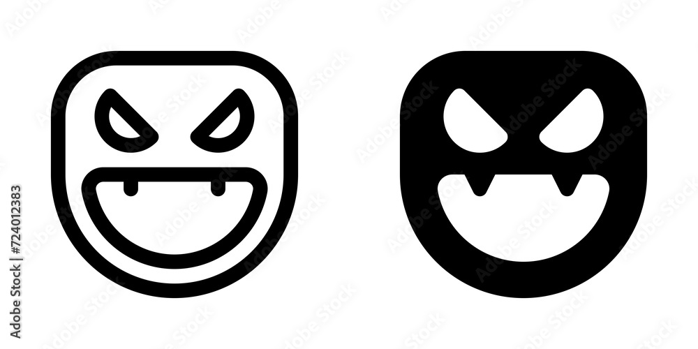Editable vector evil face mask icon. Part of a big icon set family. Perfect for web and app interfaces, presentations, infographics, etc