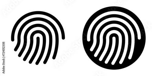 Editable vector fingerprint scan icon. Part of a big icon set family. Perfect for web and app interfaces, presentations, infographics, etc photo