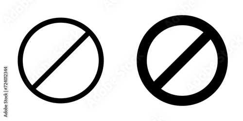 Editable vector stop prohibitions block icon. Part of a big icon set family. Perfect for web and app interfaces, presentations, infographics, etc photo