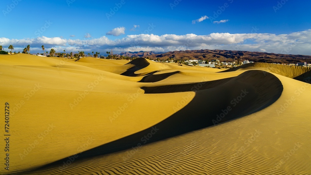 Naklejka premium Dunes of Maspalomas, Gran Canaria, Spain