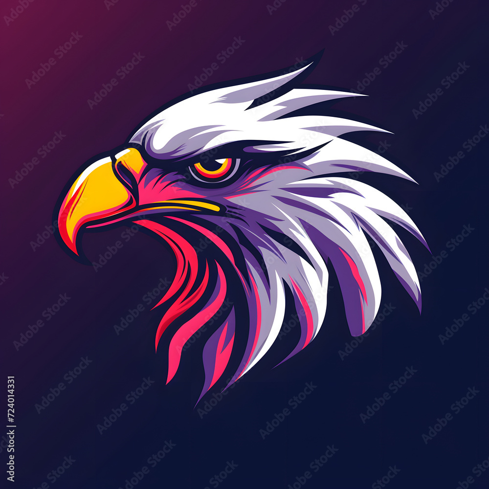 Obraz premium Mascot logo eagle head illustration