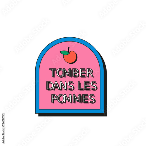sticker tomber dans les pommes
