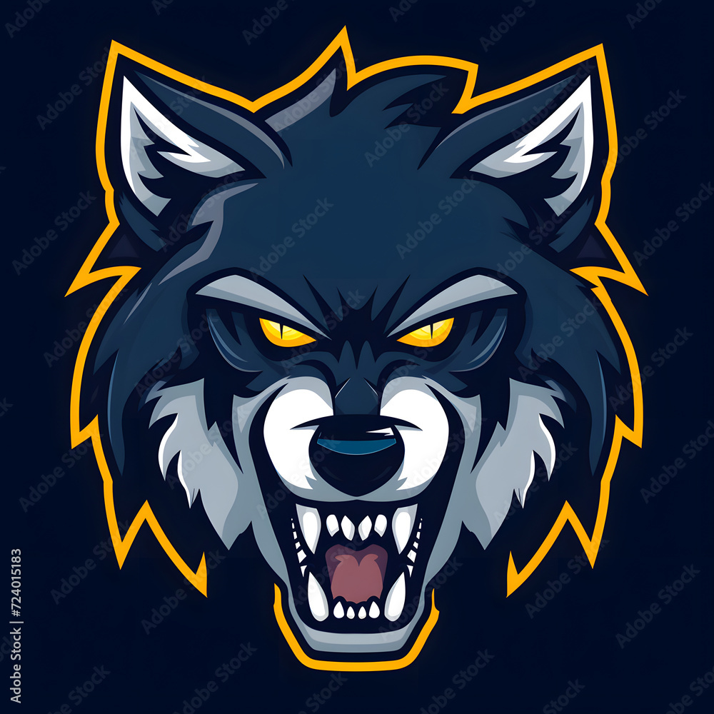 mascot logo wolf wolves head illustration