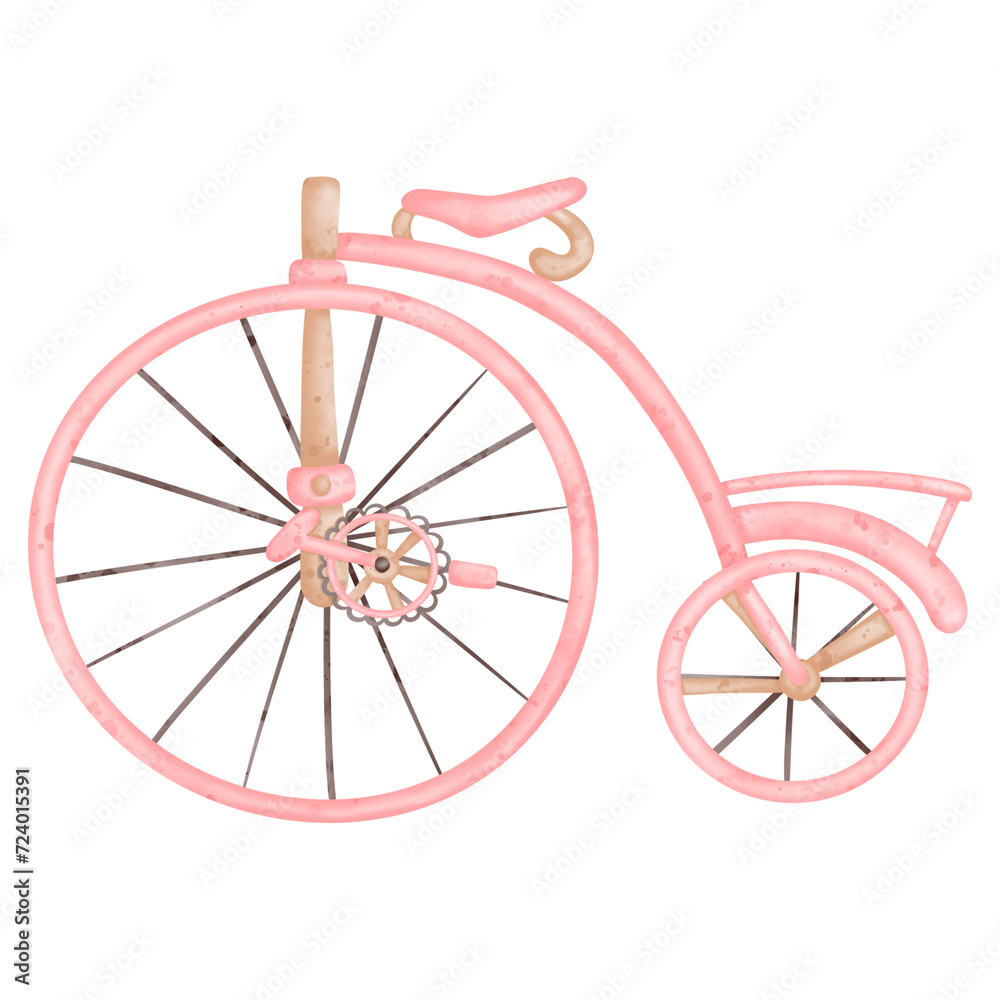 pink vintage bicycle