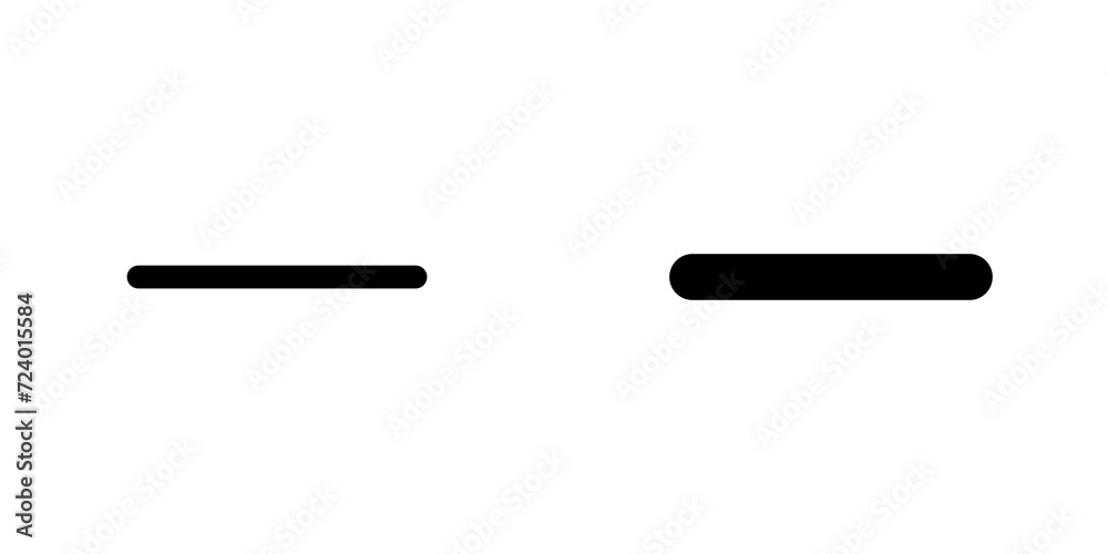 Vector minus negative subtract remove mark icon. Black, white background. Perfect for app and web interfaces, infographics, presentations, marketing, etc. Vector minus negative subtract remove mark icon. Black, white background. Perfect for app and web interfaces, infographics, presentations, marketing, etc.