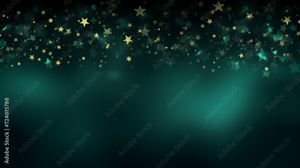 Holiday decorative border, festive background with festive star decoration