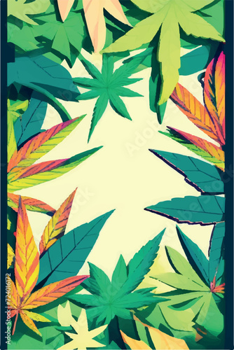 Marijuana Festival: Natural, Bright, Legalize Text Frame Insert