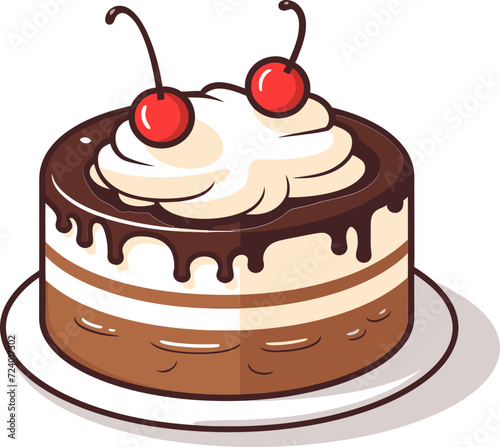 Cake Vector Elegance Displayed Illustrate Cakes in Vectors