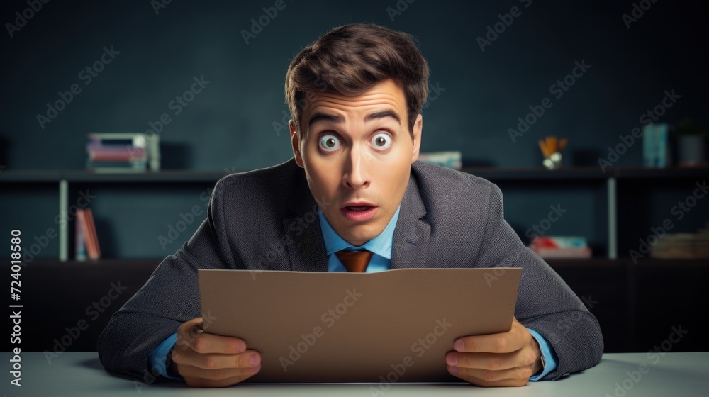 Shocked man with wide open mouth. Shocked man with wide open mouth.